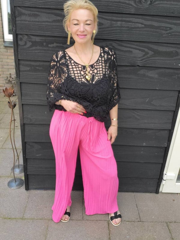Plissee broek roze