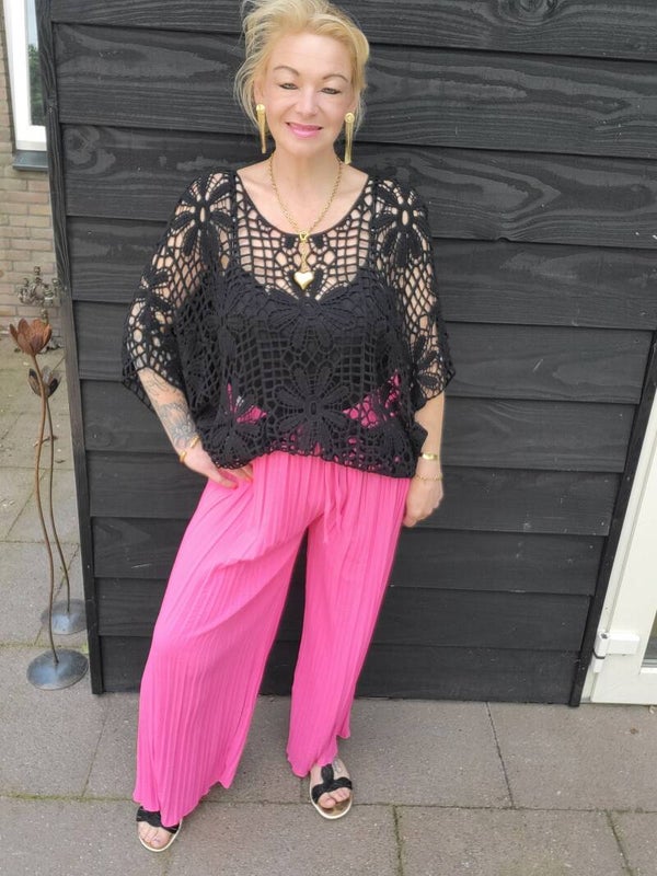 Gehaakte bloemen top