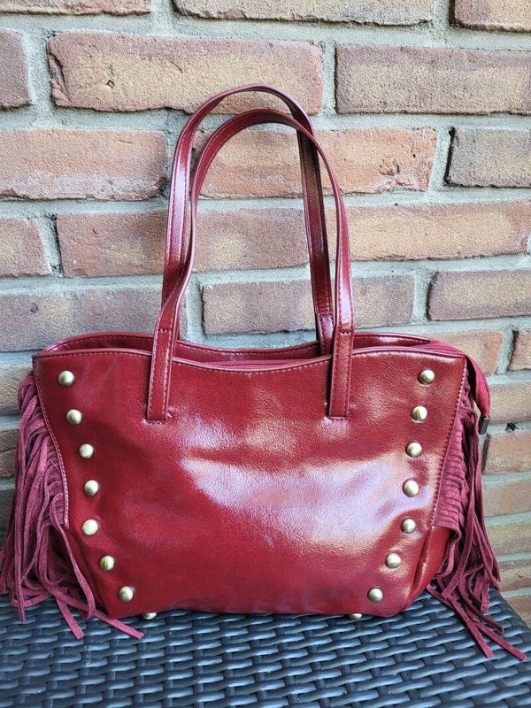 Handtas laklook bordeaux