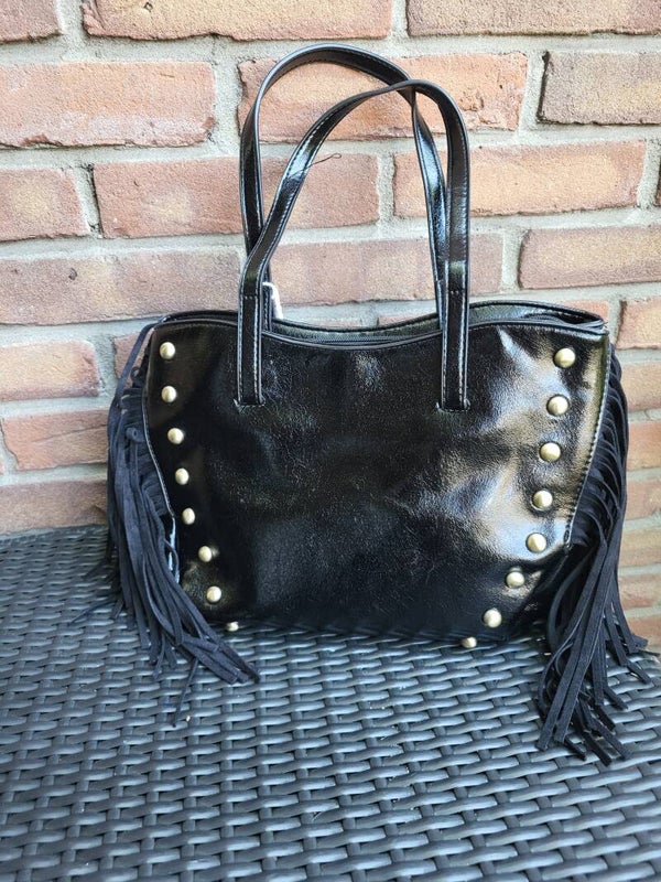 Handtas laklook zwart
