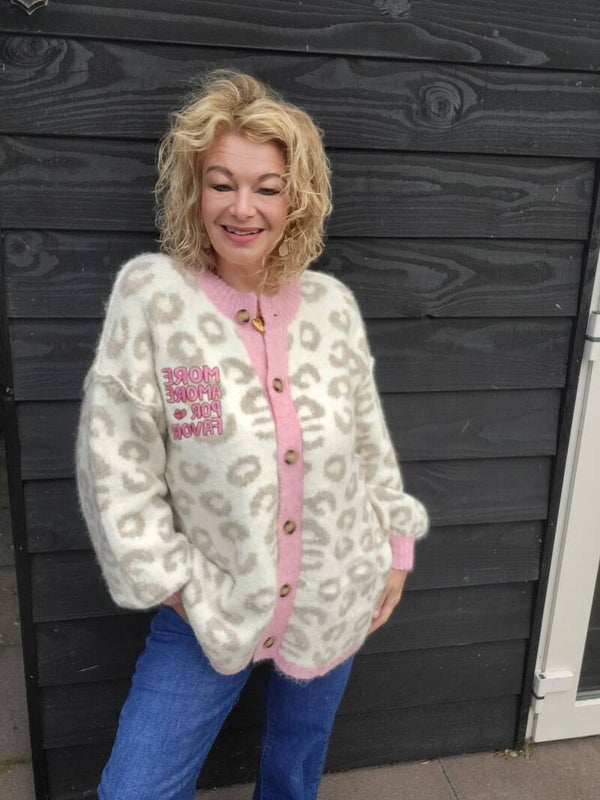 Vest panter amore beige