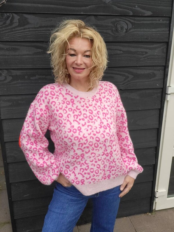 Trui panter ciao roze