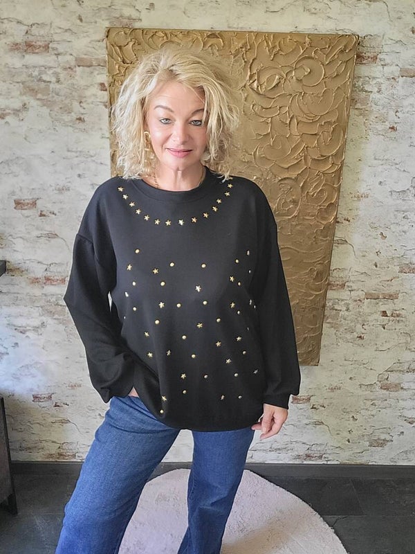 Sweater studs zwart