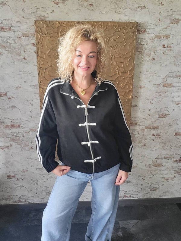 Jacket houtje touwtje zwart