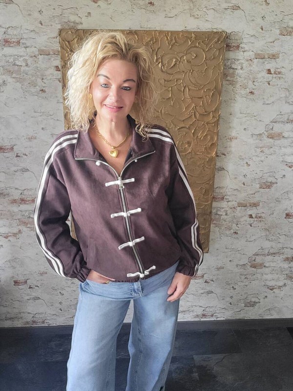 Jacket houtje touwtje bruin