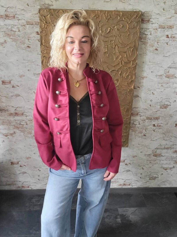 Jacket knoopjes bordeaux