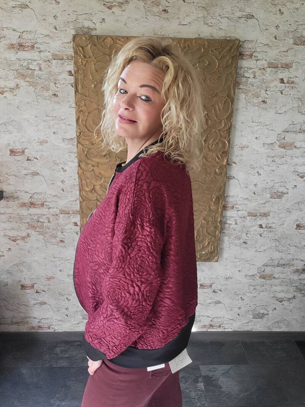 Bomber jacket rose bordeaux