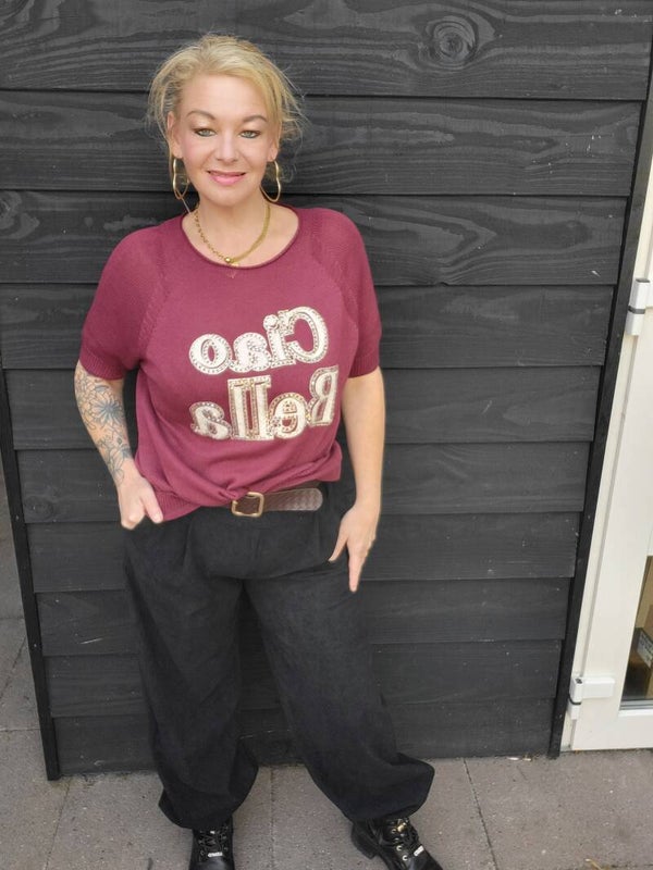Ciao bella shirt bordeaux