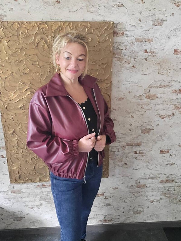 Pu jacket bordeaux