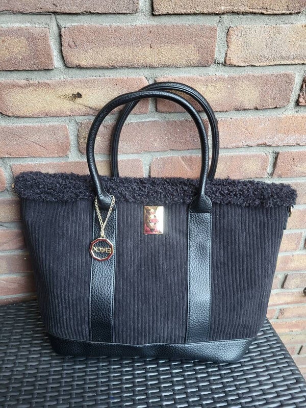 Shopper rib zwart