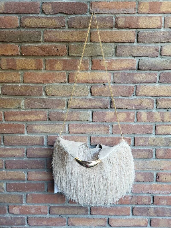 Handtas gold beige