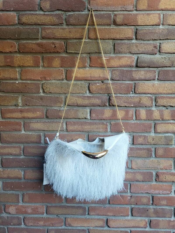 Handtas gold creme