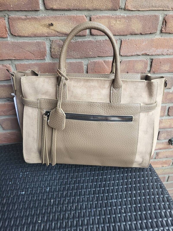 Handtas taupe Jen