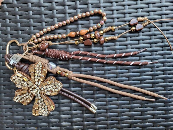 Tas hanger bling bloem