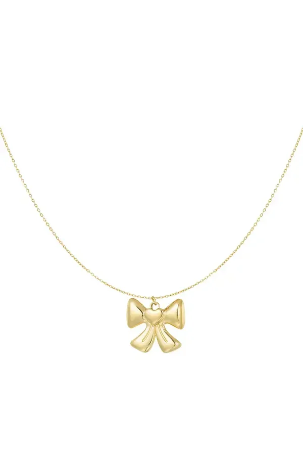 Simpele liefdesstrik ketting - goud