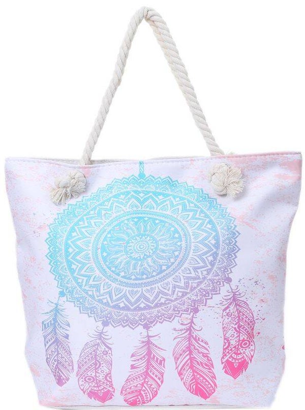 Boho Strandtas met Dromenvanger Print
