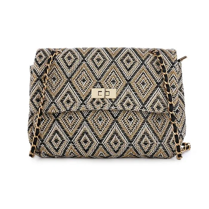 Zomer clutch tas zwart