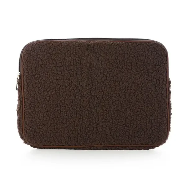 Laptop hoes teddy beige