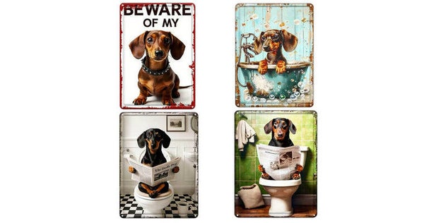 Dog metaal bordjes