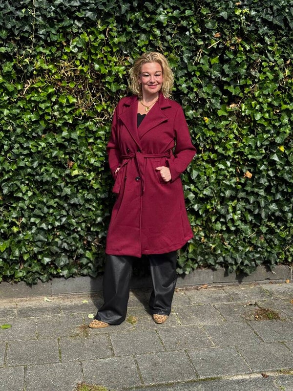 Trend coat met band