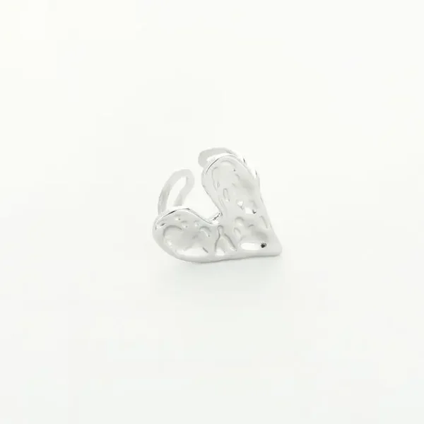 Ring hart verstelbaar zilver