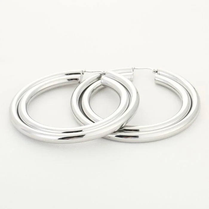 Big hoops oorbellen zilver