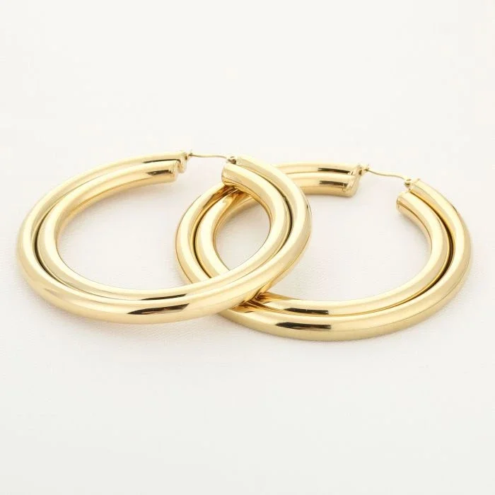 Big hoops oorbellen goud