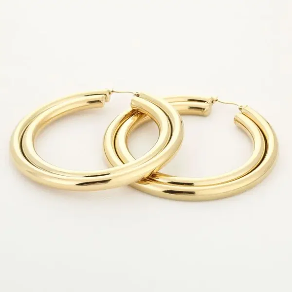 Big hoops oorbellen goud