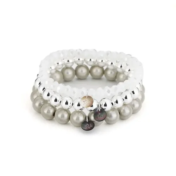 Kralen set armband wit