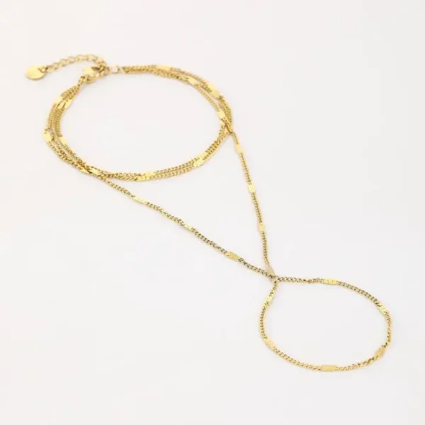 Handchain goud stainless steel