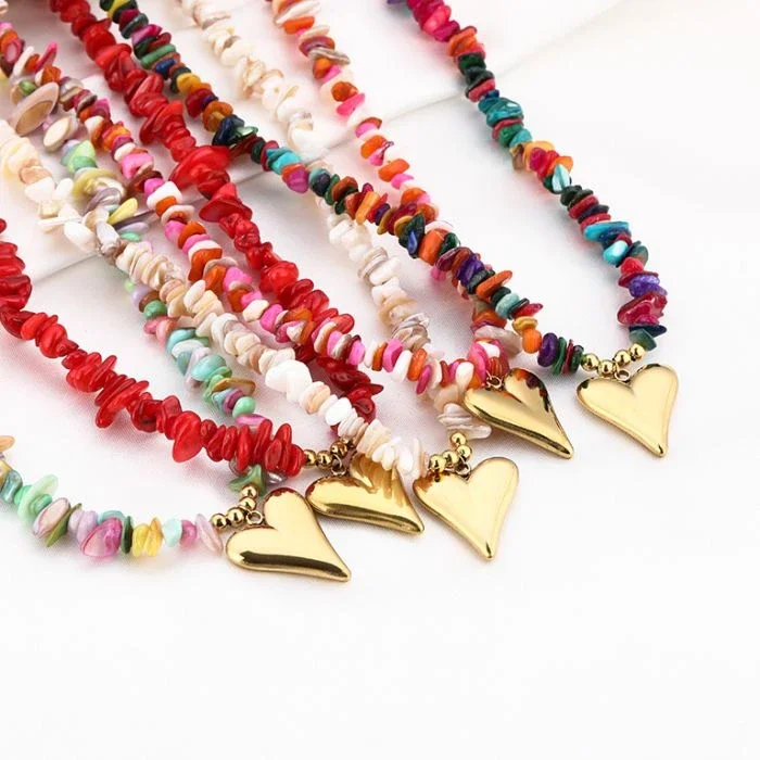 Stainless steel hart summer ketting