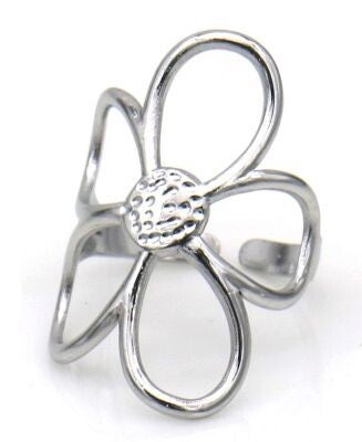 Ring bloem zilver