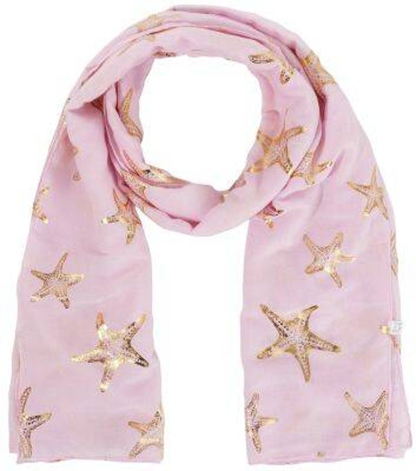 Sjaal met zeesterren roze