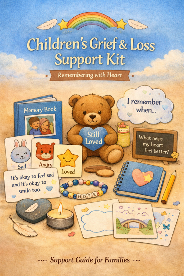 Children's Grief and Loss Support Companion Kit.