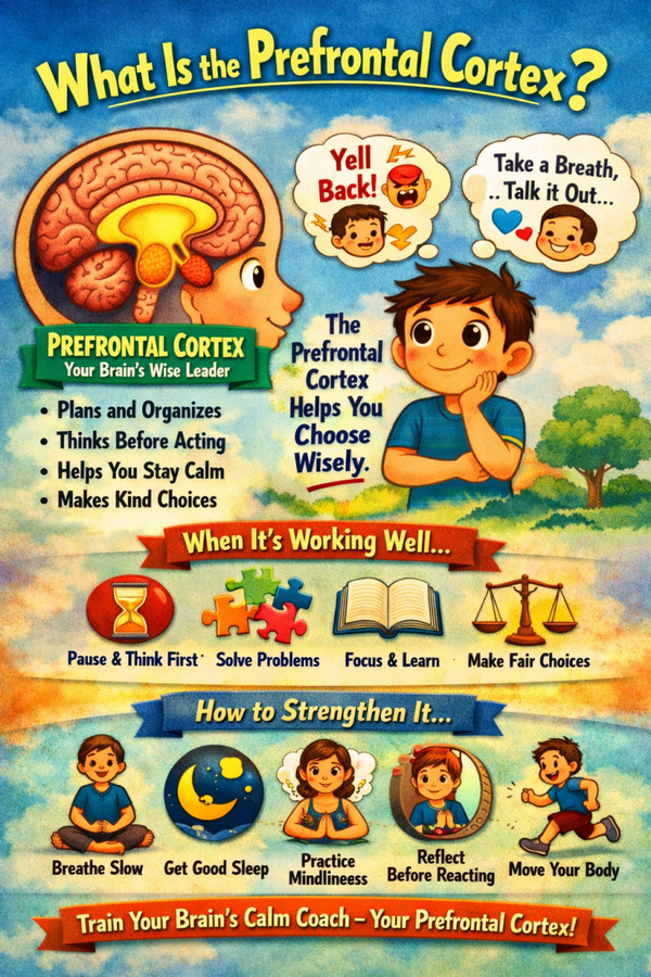 What is The Prefrontal Cortex?  (Wise Leader) Classroom Poster