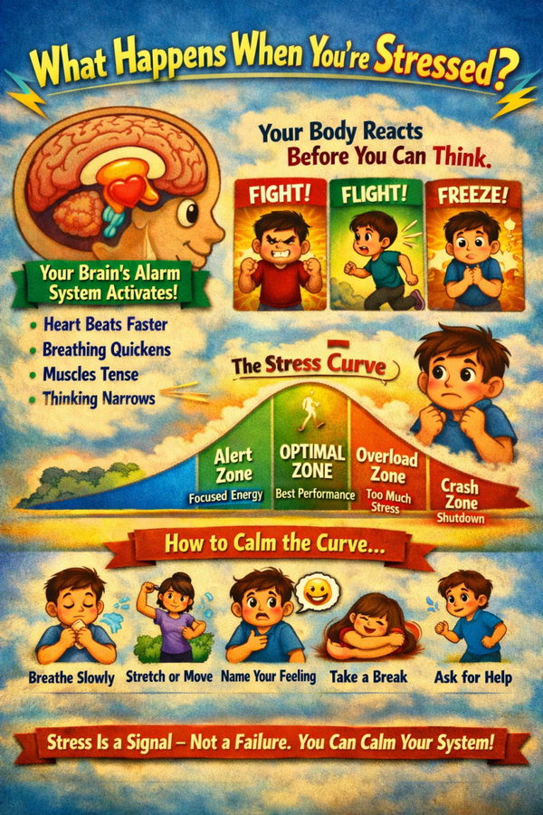 What Happens When You're Stressed. Classroom Poster