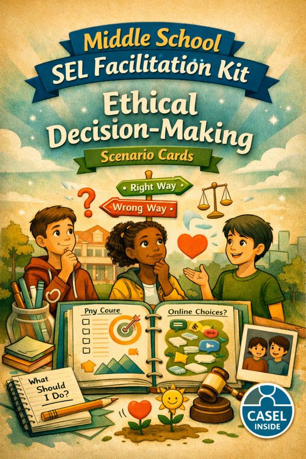 Ethical Decision- Making Scenario Card Deck (Middle-School SEL Facilitation Kit)