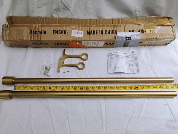 28"-48" -Hosmile Modern Gold Single Curtain Rod - New in Box