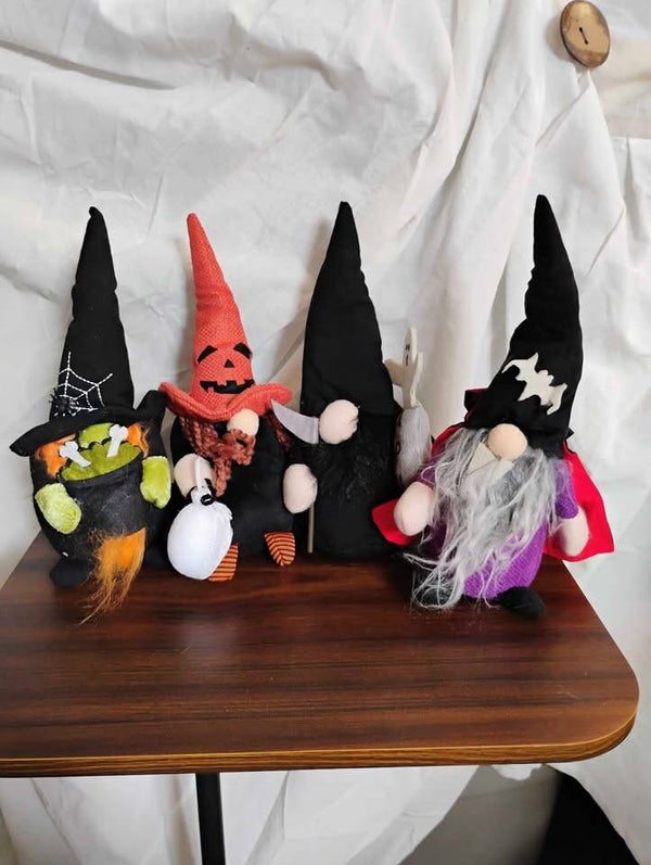Set of 4 Halloween Gnome NEW