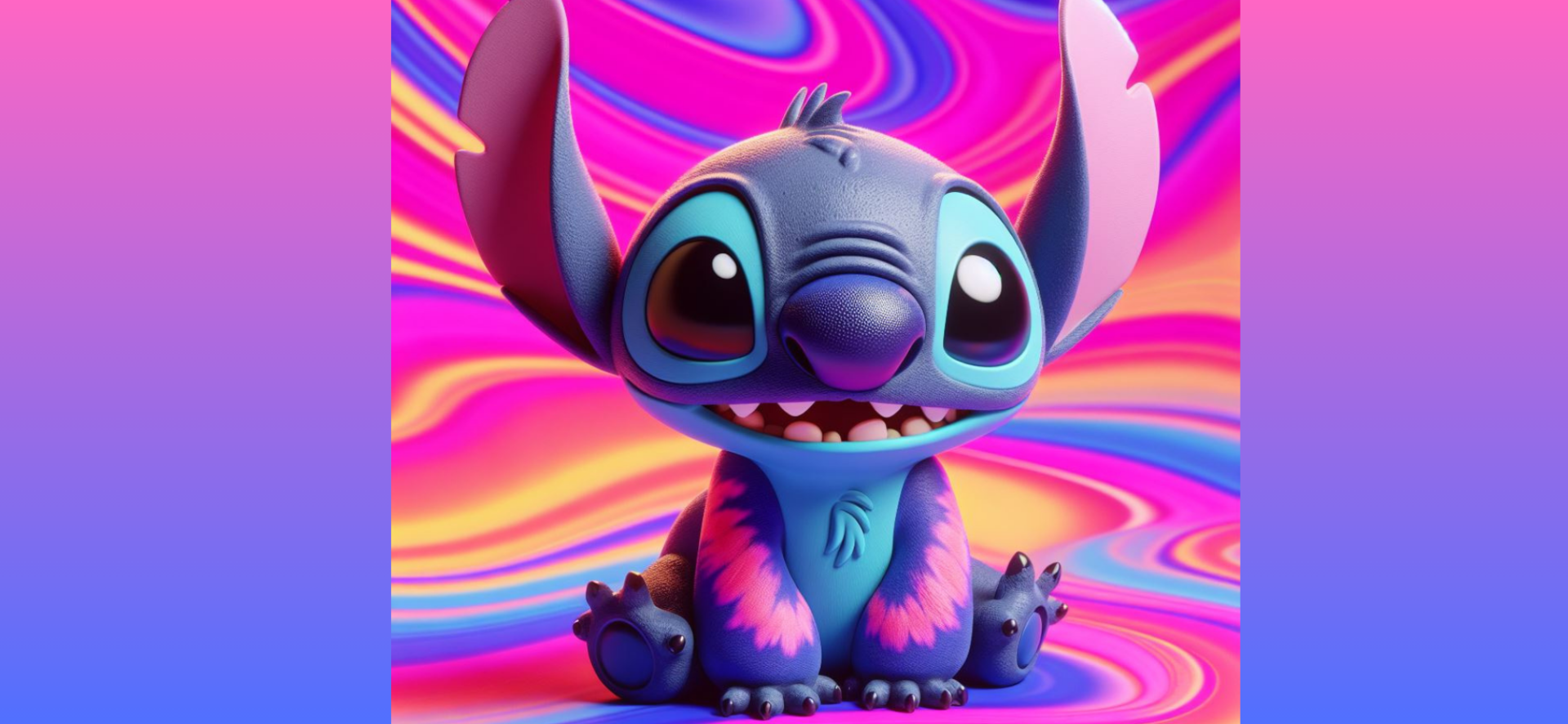 Tie-dye Stitch License Plate