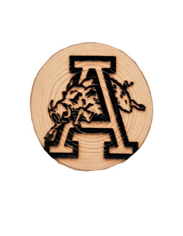 PINE LOG COASTERS ARKANSAS RAZORBACK