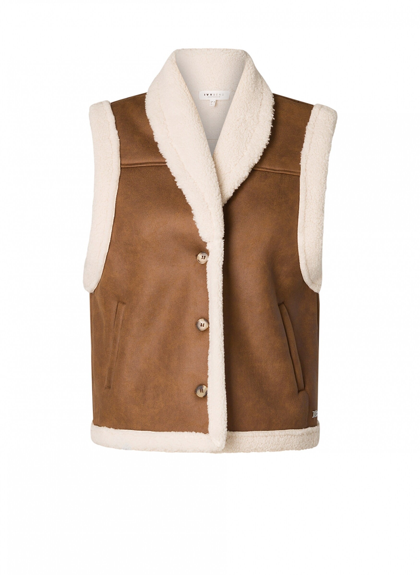 Dames Gilet ivy Beau Finley Hazelnut/ Multicolor