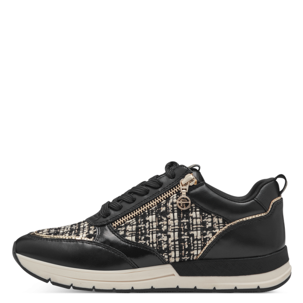 Dames Tamaris Sneaker 23732 Black Structure