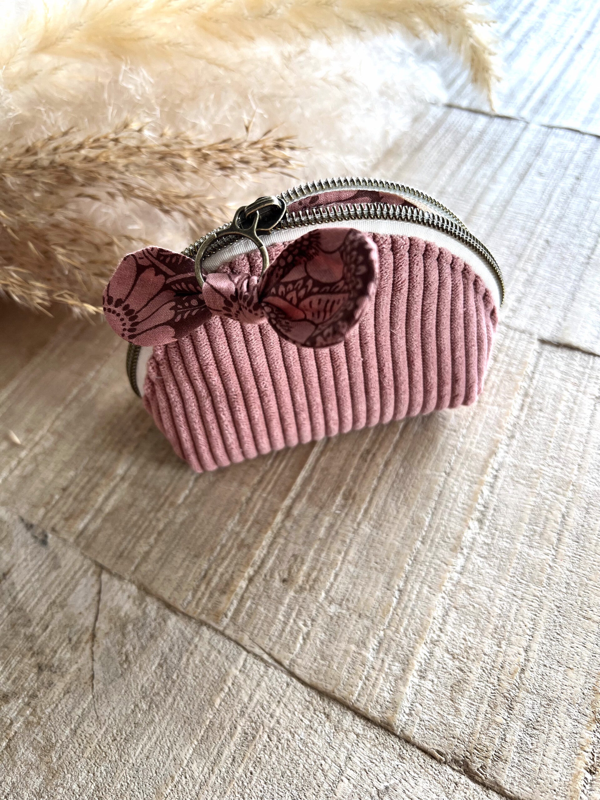 Porte-monnaie vieux rose