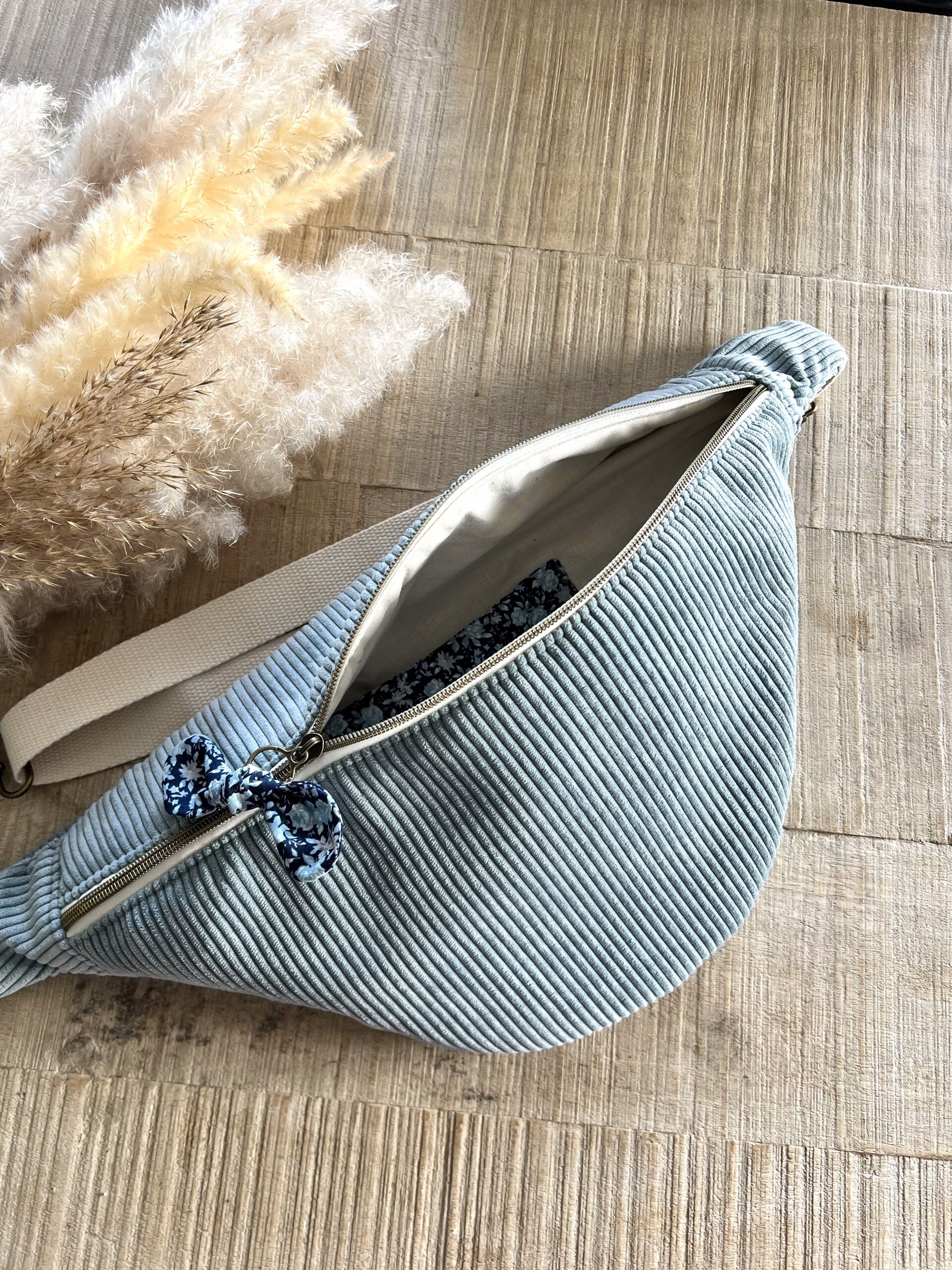 Sac banane XL bleu ciel
