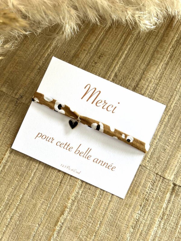 Bracelet tissu "coeur"