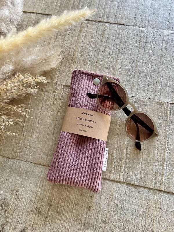 Etui à lunettes vieux rose