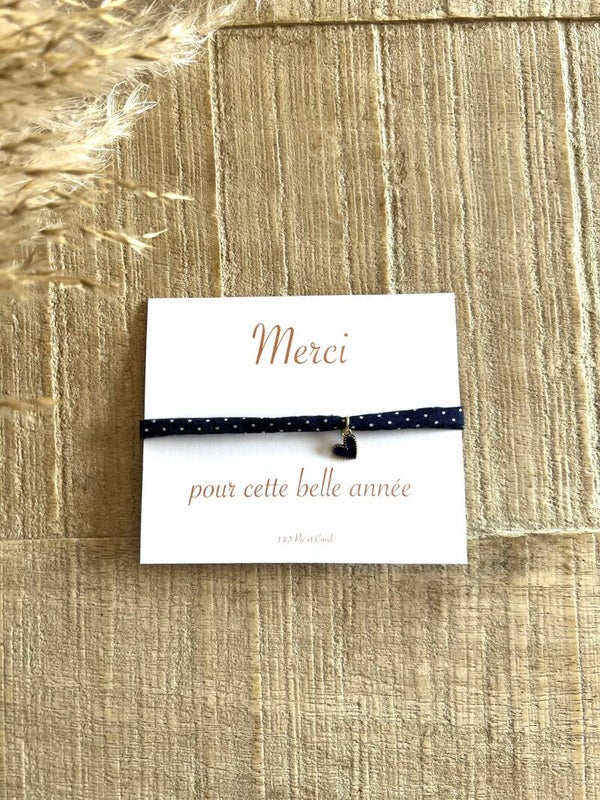 Bracelet tissu"coeur"