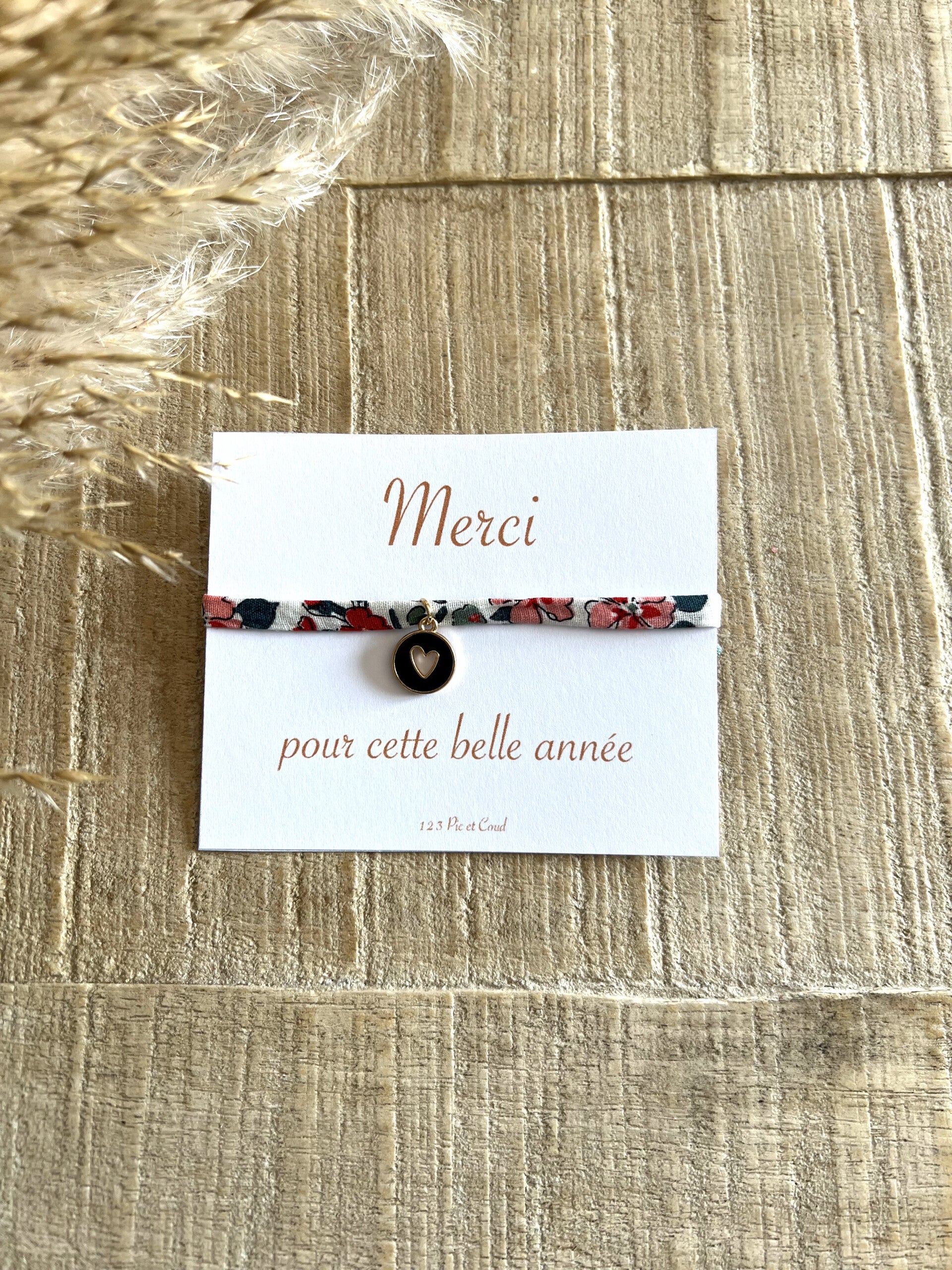 Bracelet tissu "coeur"