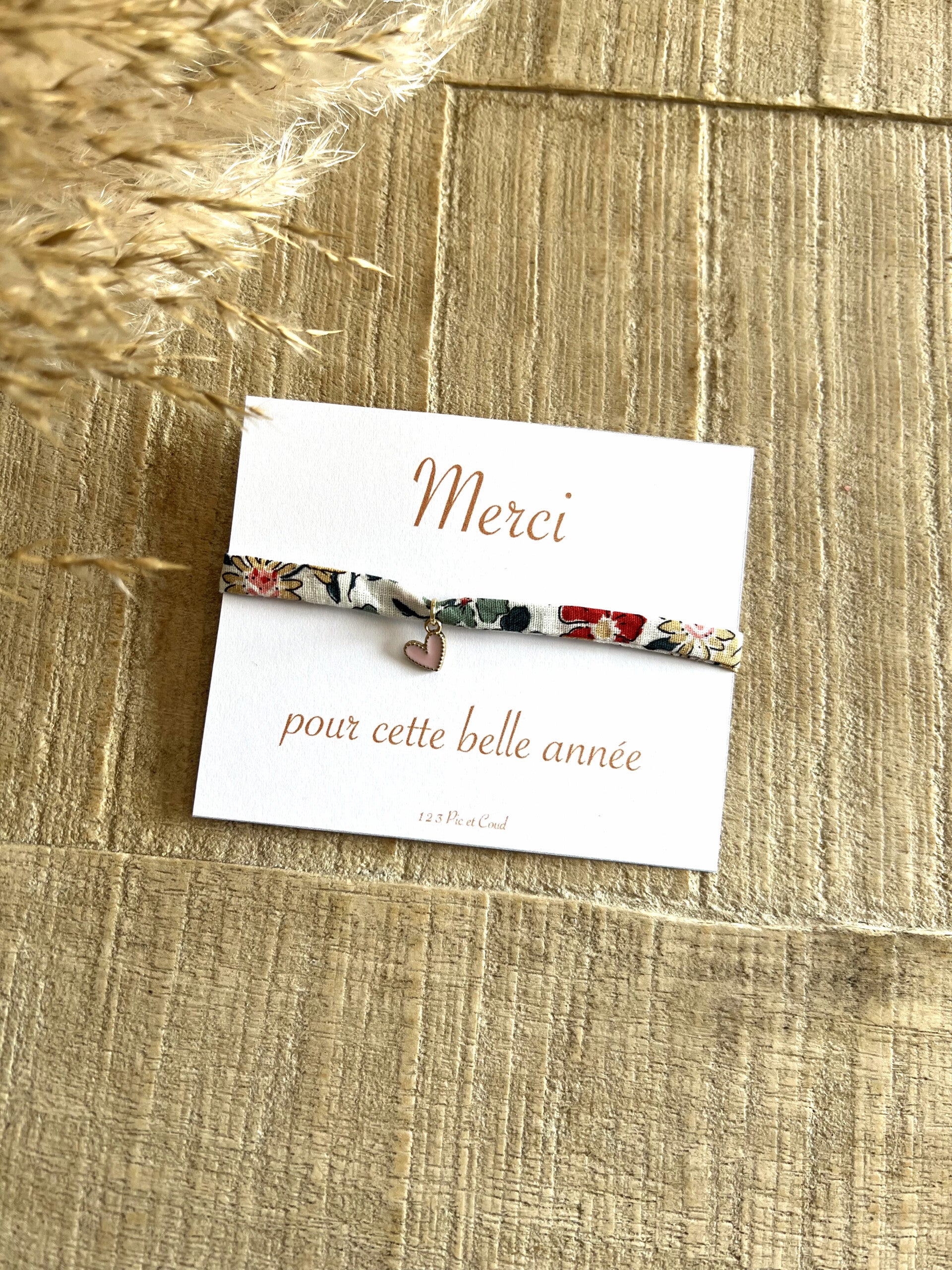 Bracelet tissu "coeur"